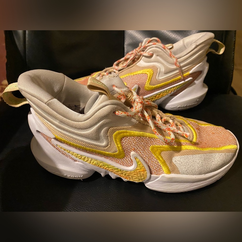 Nike Cream and Yellow Athletic Shoes for men’s size: 8.5